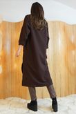 Oscar Immy Sequin Pocket Sweatshirt Dress Chocolate